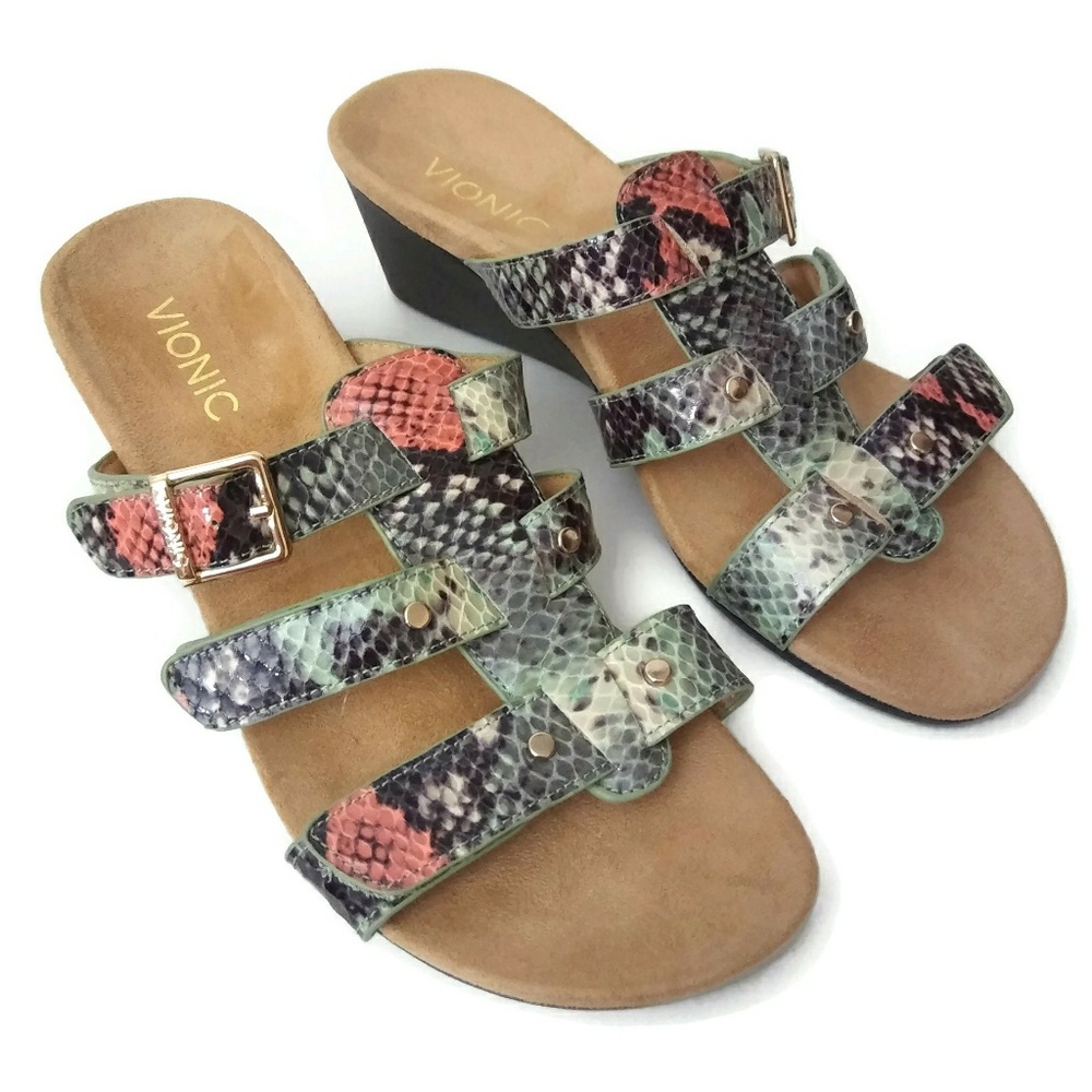 VIONIC Radia Orthaheel Slip On Slide Sandal Sz 7